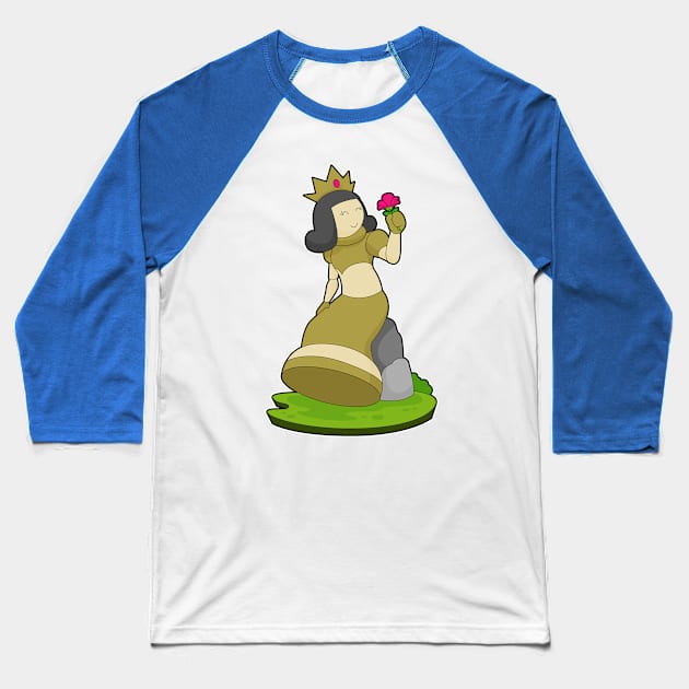 Chess piece Queen Flower Chess Baseball T-Shirt by Markus Schnabel